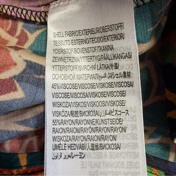 Farm Rio Vintage Garden Satin Flare Pants Womens Small NWT Luxe Boho - Picture 15 of 16